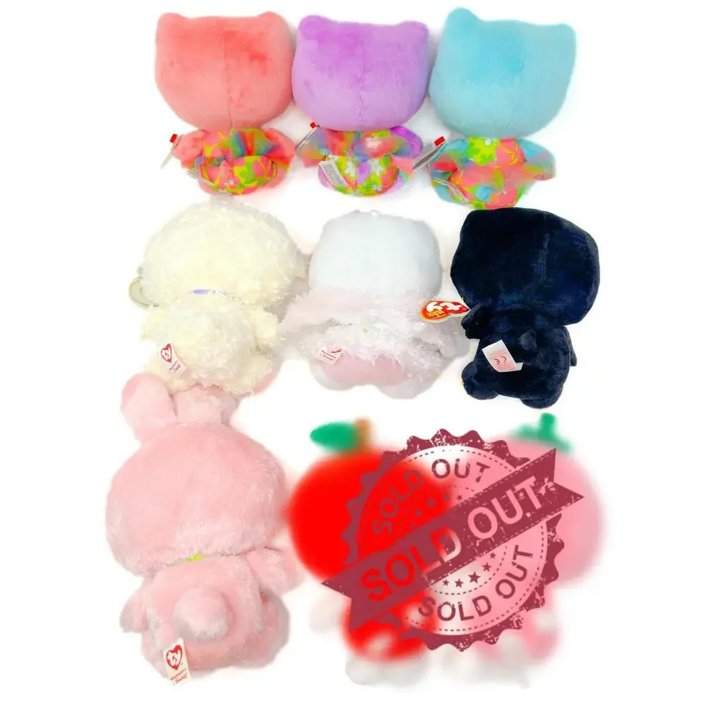 Hello Kitty Ty Plush Lot Fairy‎ Bunny Lamb Bat Tropical 7 Sanrio Cats Kittens 🐱
